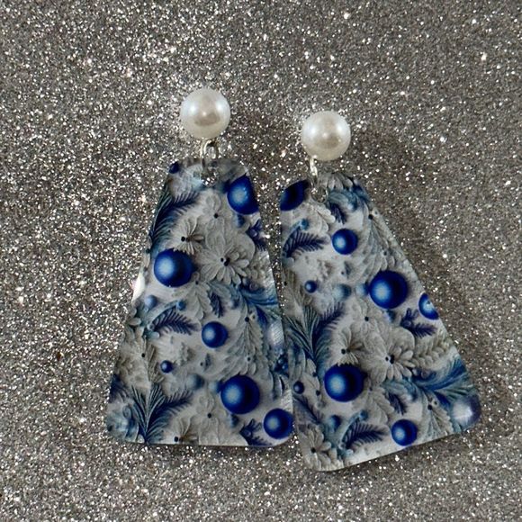 Pearl dangle earrings - Picture 4 of 4